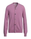 Comme Des Garçons Play Lambswool V Neck Cardigan In Pink