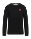Comme Des Garçons Play Overlapping Heart Long Sleeve T-shirt In Black