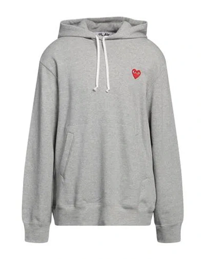 Comme Des Garçons Play Man Sweatshirt Light Grey Size S Cotton In Gray