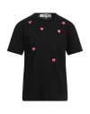 Comme Des Garçons Play Scattered Hearts Cotton T-shirt In Black