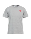 Comme Des Garçons Play Man T-shirt Grey Size L Cotton