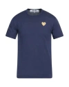 Comme Des Garçons Play Man T-shirt Navy Size M Cotton In Blue