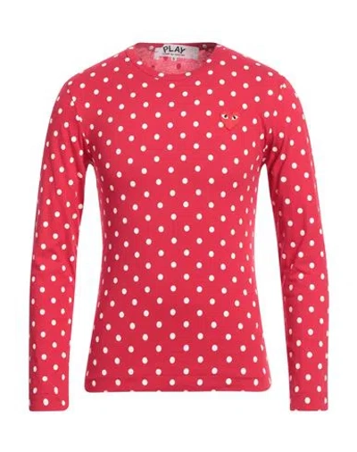 Comme Des Garçons Play Man T-shirt Red Size S Cotton