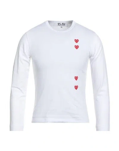 Comme Des Garçons Play Man T-shirt White Size Xl Cotton
