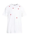 Comme Des Garçons Play Comme Des Garcons Play Scattered Hearts Cotton T-shirt In White