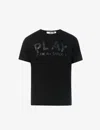 Comme Des Garçons Play Comme Des Garcons Play Mens Black Reverse Logo-print Cotton-jersey T-shirt In Black