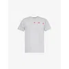 Comme Des Garçons Play Comme Des Garcons Play Mens Grey Graphic-pattern Short-sleeve Cotton-jersey T-shirt