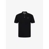Comme Des Garçons Play Mens Logo-patch Short-sleeve Cotton Polo Shirt Black In Black