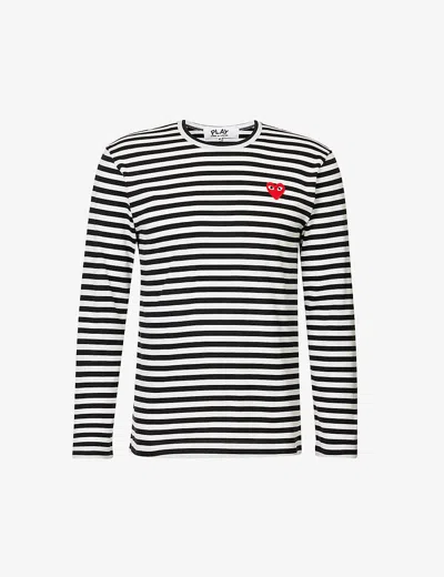 COMME DES GARÇONS PLAY MENS COMME DES GARCONS PLAY STRIPED COTTON JUMPER,46194343