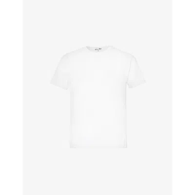 Comme Des Garçons Play Mens Comme Des Garcons Play Brand-patch Crew-neck Regular-fit Cotton-jersey T-shirt In White