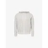 Comme Des Garçons Play Mens Top Gray Brand-patch Two-welt-pockets Regular-fit Cotton-jersey Hoody In Top Gray