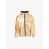 Comme Des Garçons Play K-way Jacket With Hood And Shiny Finish In Gold
