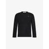 Comme Des Garçons Play Mens Black Small Heart Logo-print Cotton T-shirt Xl