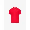 Comme Des Garçons Play Mens Red Heart-appliqué Regular-fit Cotton Piqué Polo Shirt