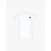 Comme Des Garçons Play Heart Patch Polo Shirt In White