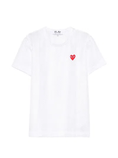Comme Des Garçons Play Comme Des Garcons Play T Shirts And Polos White