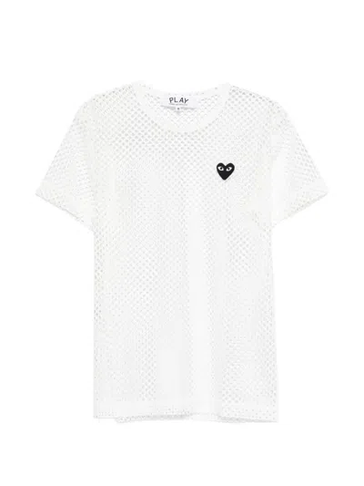 Comme Des Garçons Play Comme Des Garcons Play T Shirts And Polos White