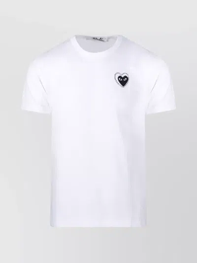 Comme Des Garçons Play Metalstone Crew Neck Short Sleeve T-shirt In White
