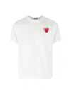 Comme Des Garçons Play T-shirt Metalstone Metalstone Heart In White