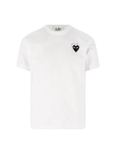 COMME DES GARÇONS PLAY 'METALSTONE EMBLEM' STUDS T-SHIRT