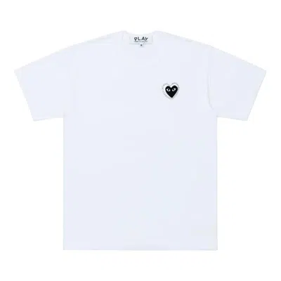 Comme Des Garçons Play Metalstone Emblem T-shirt Unisex In White