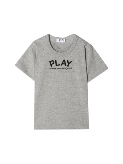 Comme Des Garçons Play Comme Des Garcons Play Mini Classic T-shirt For Boys In Grey