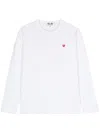 Comme Des Garçons Play Heart-patch Cotton T-shirt In White