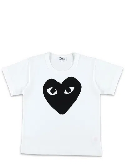 Comme Des Garçons Play Kids' Comme Des Garcons Play Mini Play T-shirt Edition In White