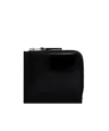 Comme Des Garçons Play Mirror Inside Leather Wallet In Black