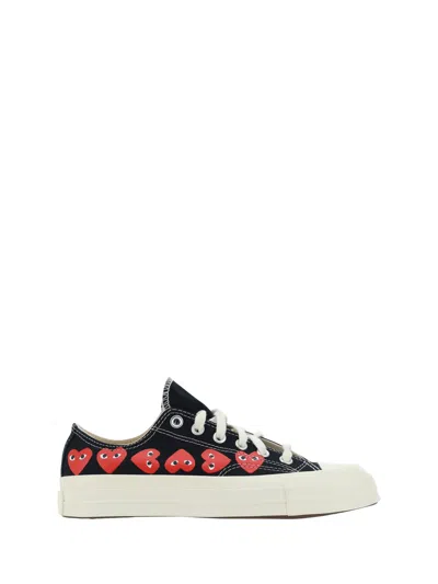 Comme Des Garçons Play Multi Heart Sneakers In Black