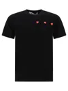 Comme Des Garçons Play Omme Des Garcons Play 3 Heart T-shirt In Black