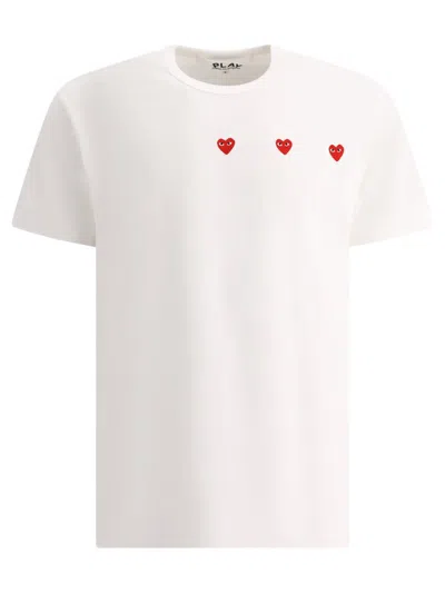 Comme Des Garçons Play "multi Heart" T-shirt In White