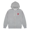 Comme Des Garçons Play Comme Des Garcons Play Multi Heart Zip Up Hoodie 'grey'