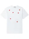 Comme Des Garçons Play Comme Des Garcons Play Scattered Hearts Cotton T-shirt In White