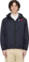 Comme Des Garçons Play Navy K-way Edition Full Zip Jacket