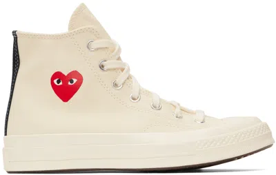 Comme Des Garçons Play Comme Des Garcons Play X Converse Single Heart Chuck 70 Sneakers In White