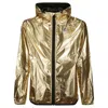 Comme Des Garçons Play K-way Gold Emblem Full Zip Jacket In Gold