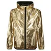 Comme Des Garçons Play K-way Gold Emblem Full Zip Jacket In Gold