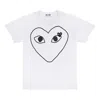 Comme Des Garçons Play Comme Des Garcons Play Men Black Line Heart T-shirt In White