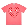 Comme Des Garçons Play Comme Des Garcons Play Pastelle Polka Dot Logo T-shirt 'pink'