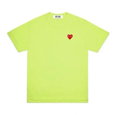 Comme Des Garçons Play Logo Short-sleeved T-shirt In Yellow