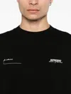 Represent 'patron Of The Club' Black Crewneck T-shirt With Front And Back Logo Print In Cotton Man