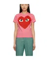 Comme Des Garçons Play Pattern Printed Short-sleeved T-shirt In Multicolor