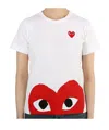 Comme Des Garçons Play Peek A Boo Heart T-shirt In White
