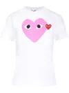 Comme Des Garçons Play Heart-printed T-shirt In Pink