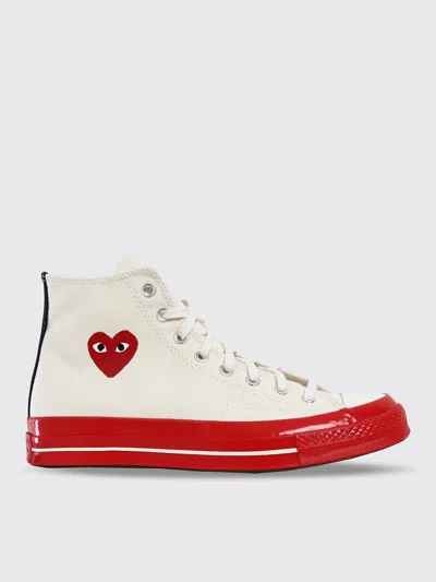 Comme Des Garçons Play Play Comme Des Garcons Converse Red Sole In White
