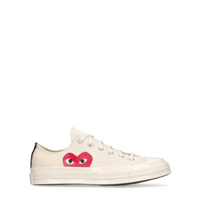 Comme Des Garçons Play Lacing Low-cut Casual Shoes In Neutral