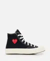 Comme Des Garçons Play Play Converse High Sneakers In Black