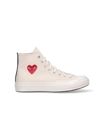 Comme Des Garçons Play Comme Des Garcons Play Play Heart-logo Unisex Sneakers In Sand