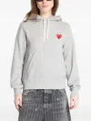 Comme Des Garçons Play Play Hoodie In Gray